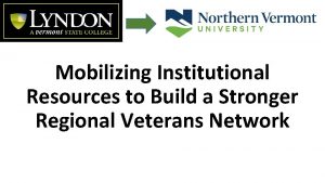 Mobilizing Institutional Resources to Build a Stronger Regional