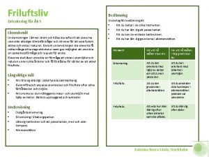 Friluftsliv Orientering fr k 5 Lrandeml Undervisningen i