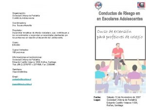 Organizacin Sociedad Chilena de Pediatra Comit de Adolescencia