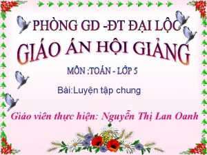 Bi Luyn tp chung Gio vin thc hin