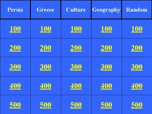 Persia Greece Culture Geography Random 100 100 100