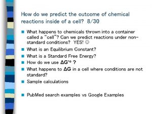 How do we predict the outcome of chemical