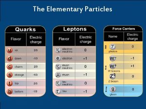 The Elementary Particles The Basic Interactions of Particles