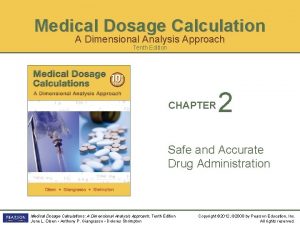 Medical Dosage Calculation A Dimensional Analysis Approach Tenth