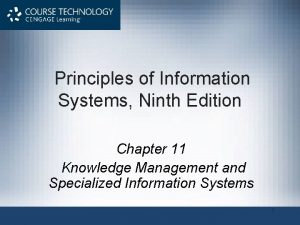 Principles of Information Systems Ninth Edition Chapter 11