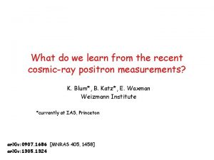 What do we learn from the recent cosmicray