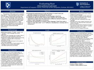 Evaluating Rust Ethan Larkham Todd Gaunt Department of