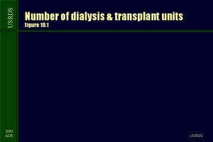 USRDS 2000 ADR Number of dialysis transplant units