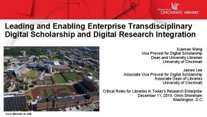 Leading and Enabling Enterprise Transdisciplinary Digital Scholarship and