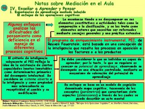 Notas sobre Mediacin en el Aula 16 IV