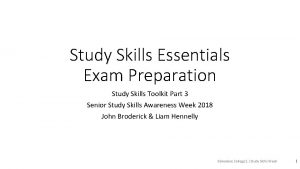 Study Skills Essentials Exam Preparation Study Skills Toolkit