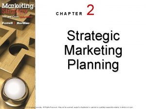 CHAPTER 2 Strategic Marketing Planning 2014 Cengage Learning