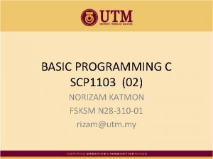 BASIC PROGRAMMING C SCP 1103 02 NORIZAM KATMON