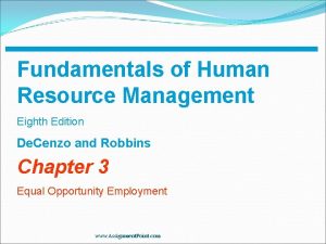 Fundamentals of Human Resource Management Eighth Edition De