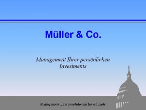 Mller Co Management Ihrer persnlichen Investments ber Mller