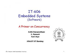 IT606 Embedded Systems Software A Primer on Concurrency