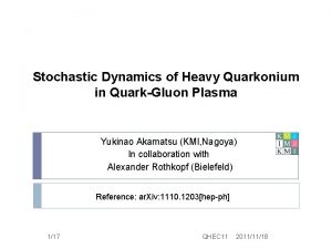Stochastic Dynamics of Heavy Quarkonium in QuarkGluon Plasma
