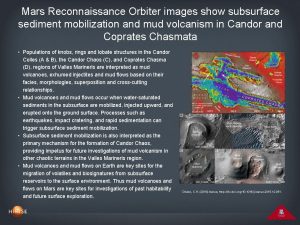 Mars Reconnaissance Orbiter images show subsurface sediment mobilization