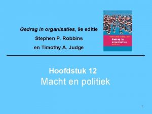 Gedrag in organisaties 9 e editie Stephen P