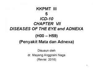 KKPMT III 5 ICD10 CHAPTER VII DISEASES OF