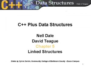 C Plus Data Structures Nell Dale David Teague