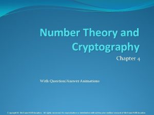 Number Theory and Cryptography Chapter 4 With QuestionAnswer