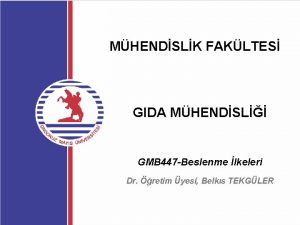 MHENDSLK FAKLTES GIDA MHENDSL GMB 447 Beslenme lkeleri