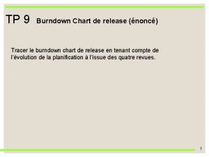 TP 9 Burndown Chart de release nonc Tracer