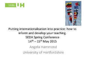 Putting internationalisation into practice how to inform and