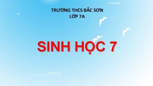 TRNG THCS BC SN LP 7 A SINH