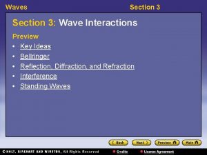 Waves Section 3 Wave Interactions Preview Key Ideas
