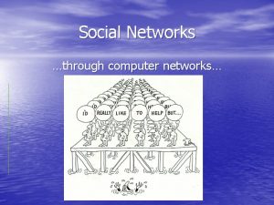 Social Networks through computer networks Types of Networking