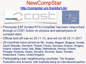New Comp Star http compstar unifrankfurt de Previously