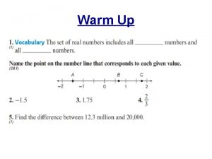 Warm Up Objectives Determine if a relation is