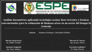 Anlisis dasomtrico aplicando tecnologa escner lser terrestre y