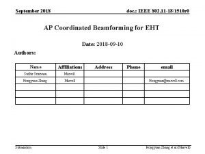 September 2018 doc IEEE 802 11 181510 r