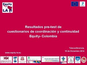 Resultados pretest de cuestionarios de coordinacin y continuidad