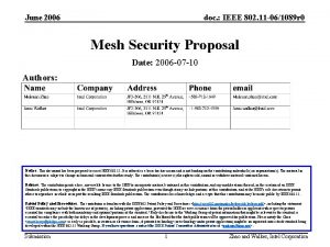 June 2006 doc IEEE 802 11 061089 r