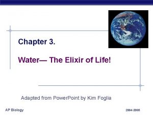 Chapter 3 Water The Elixir of Life Adapted