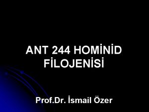 ANT 244 HOMND FLOJENS Prof Dr smail zer