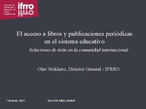 El acceso a libros y publicaciones peridicas en