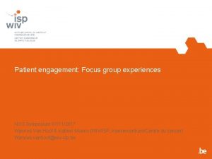 Patient engagement Focus group experiences NGS Symposium 07112017