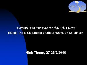 THNG TIN T THAM VN V LHCT PHC