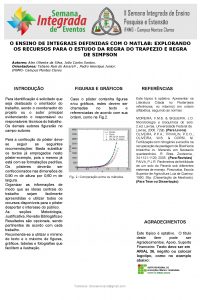 O ENSINO DE INTEGRAIS DEFINIDAS COM O MATLAB