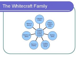 The Whitecraft Family Katherine Kathy William Dominick Billy