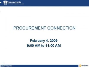 PROCUREMENT CONNECTION February 4 2009 9 00 AM