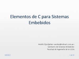 Elementos de C para Sistemas Embebidos Andrs Djordjalian