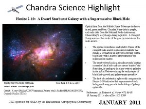 Chandra Science Highlight Henize 2 10 A Dwarf