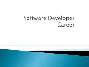 Software Developer Career Software Development Desktop Program development