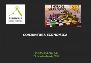 CONJUNTURA ECONMICA SINDICATOS ONLINE 29 de setembro de